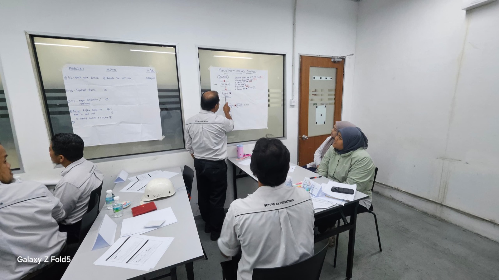 Small group problem solving during Pesaka Nuri training
