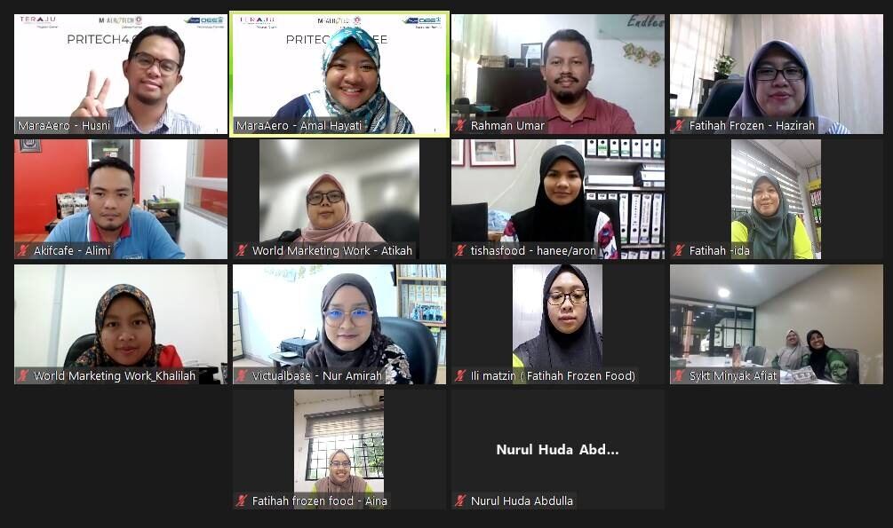 Remote online manufacturing training session with multiple participants